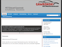 Tablet Screenshot of kfzgawronski.de